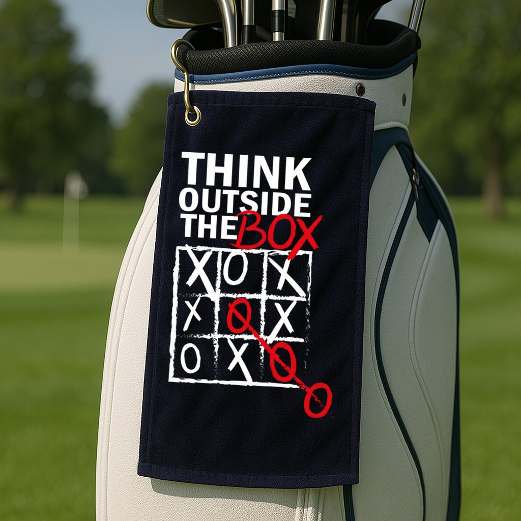 Think Outside The Box Tic Tac Toe Golf Towel