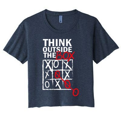 Think Outside The Box Tic Tac Toe Crop Top