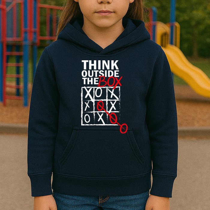 Think Outside The Box Tic Tac Toe Kids Hoodie