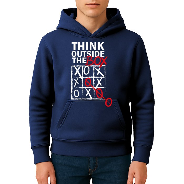 Think Outside The Box Tic Tac Toe Kids Hoodie