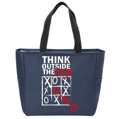 Think Outside The Box Tic Tac Toe Zip Tote Bag