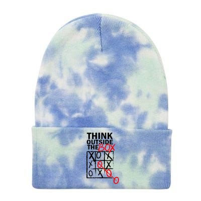 Think Outside The Box Tic Tac Toe Tie Dye 12in Knit Beanie