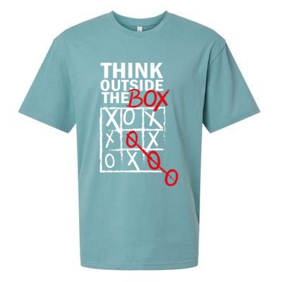 Think Outside The Box Tic Tac Toe Sueded Cloud Jersey T-Shirt