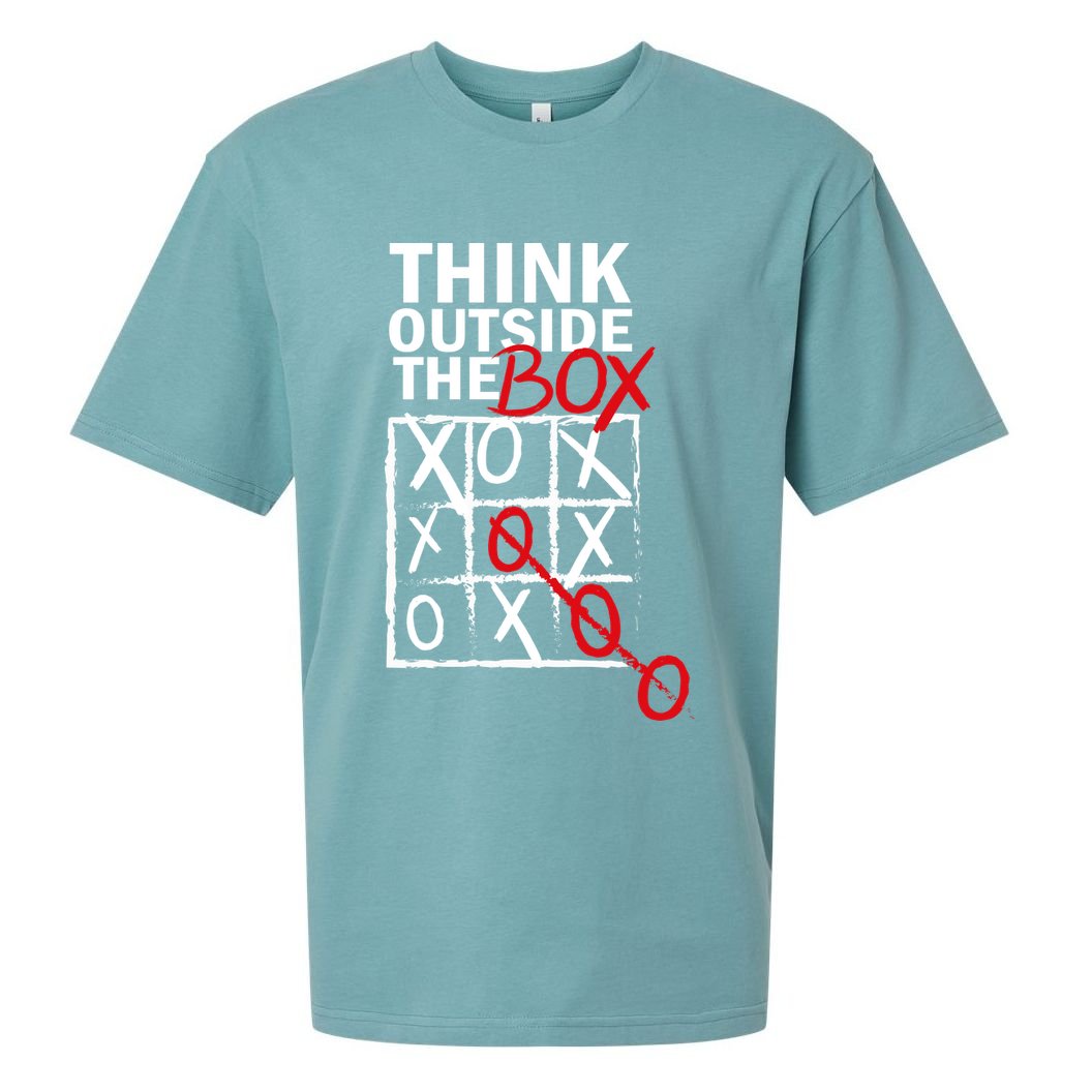 Think Outside The Box Tic Tac Toe Sueded Cloud Jersey T-Shirt