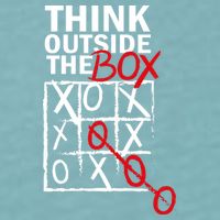 Think Outside The Box Tic Tac Toe Sueded Cloud Jersey T-Shirt