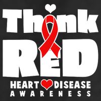 Think Red Heart Disease Awareness 7 Panel Mesh Trucker Snapback Hat