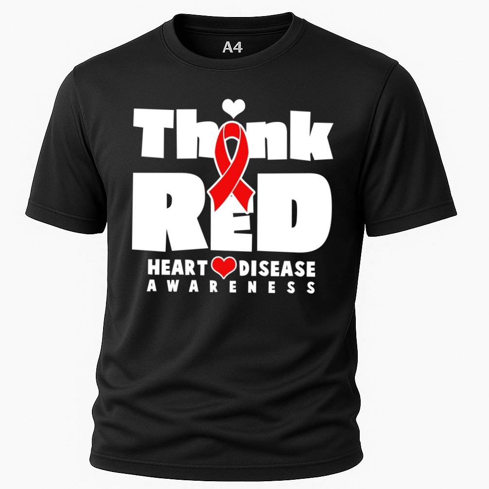 Think Red Heart Disease Awareness Cooling Performance Crew T-Shirt