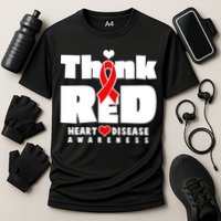 Think Red Heart Disease Awareness Cooling Performance Crew T-Shirt