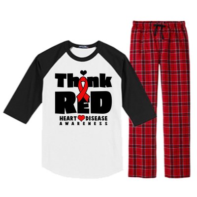 Think Red Heart Disease Awareness Raglan Sleeve Pajama Set