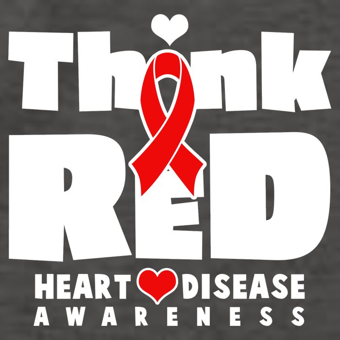Think Red Heart Disease Awareness Vector Backpack