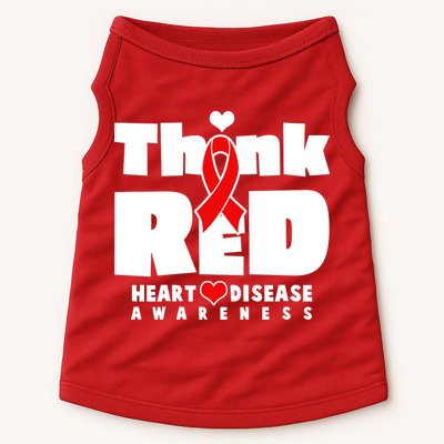 Think Red Heart Disease Awareness Doggie Tank