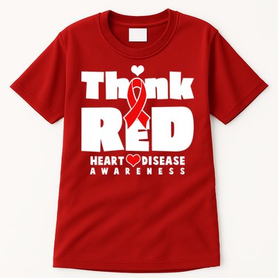 Think Red Heart Disease Awareness Tall T-Shirt