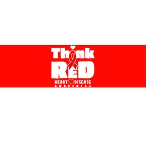 Think Red Heart Disease Awareness Bumper Sticker