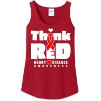 Think Red Heart Disease Awareness Ladies Essential Tank