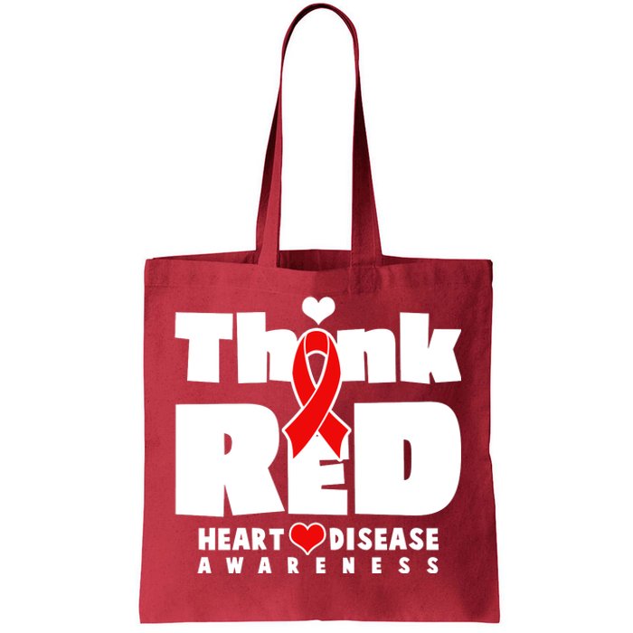 Think Red Heart Disease Awareness Tote Bag