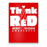 Think Red Heart Disease Awareness Poster