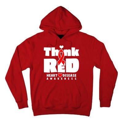 Think Red Heart Disease Awareness Tall Hoodie