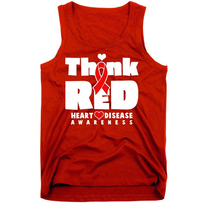 Think Red Heart Disease Awareness Tank Top