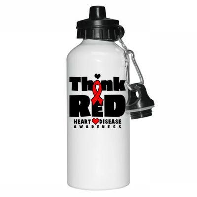 Think Red Heart Disease Awareness Aluminum Water Bottle