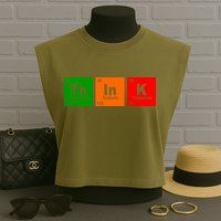 Think Science Periodic Garment-Dyed Women's Muscle Tee