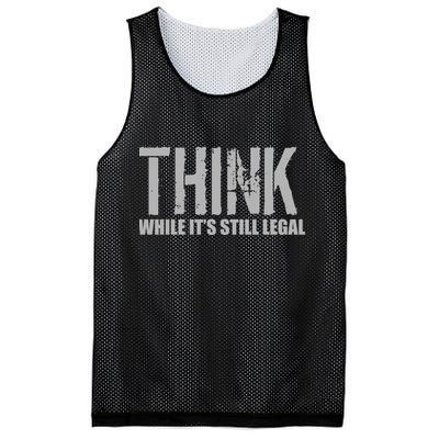 Think While It Is Still Leagal Mesh Reversible Basketball Jersey Tank