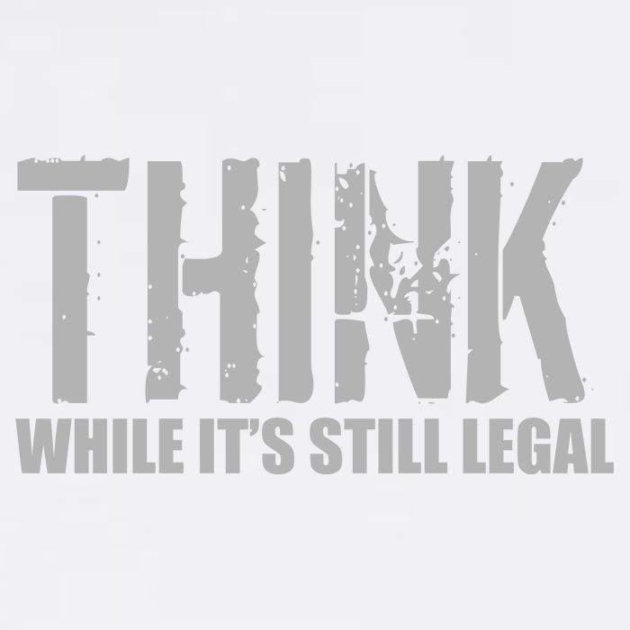 Think While It Is Still Leagal Garment-Dyed Sweatshirt