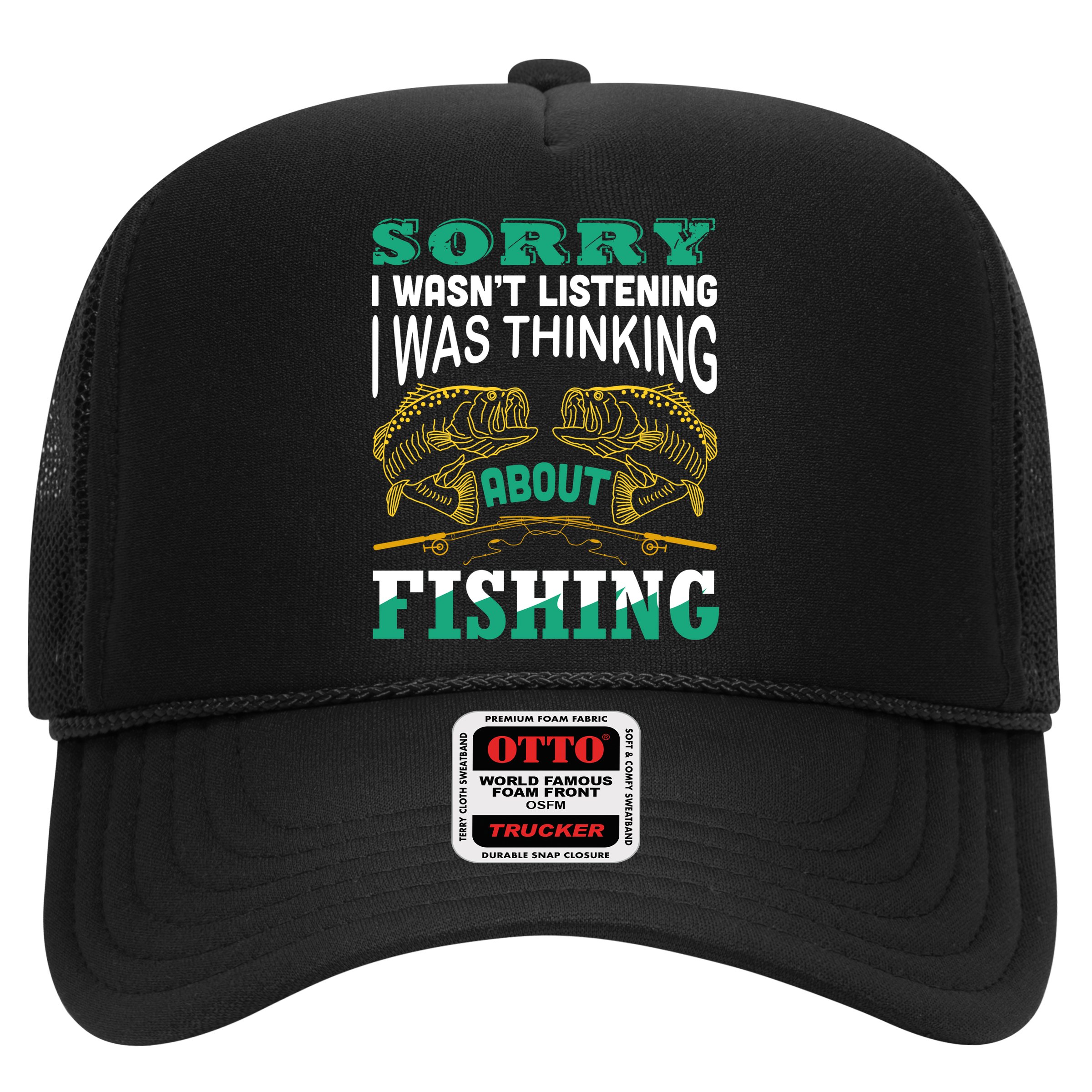 Thinking About Fishing Funny Hat