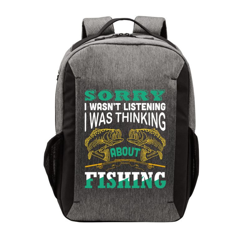 Thinking About Fishing Funny Vector Backpack