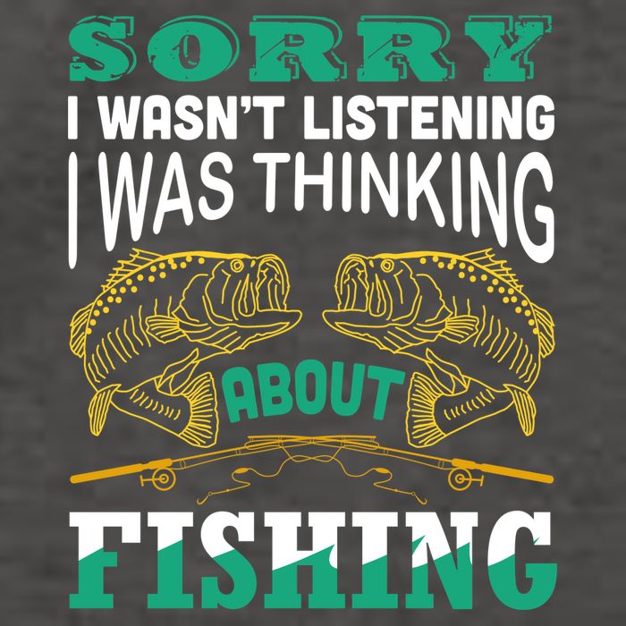 Thinking About Fishing Funny Vector Backpack
