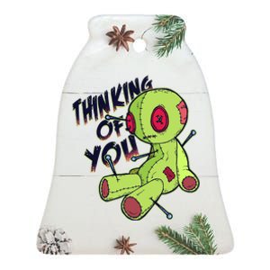 Thinking Of You Voodoo  Ceramic Bell Ornament