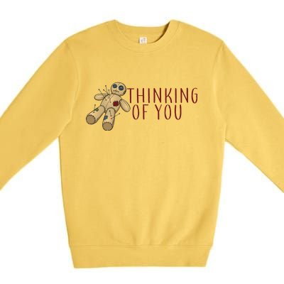 Thinking of You Voodoo Doll Premium Crewneck Sweatshirt