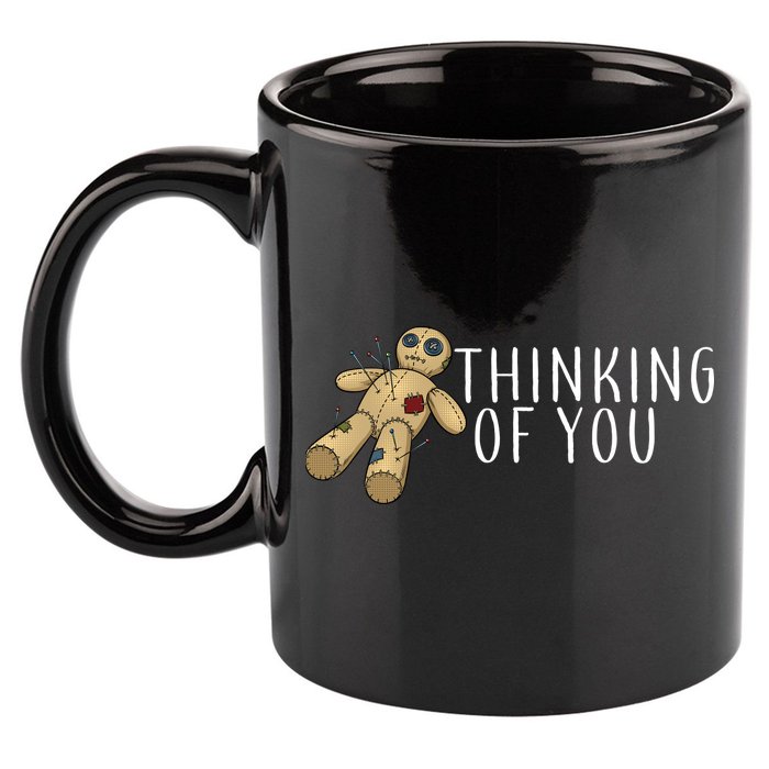 Thinking of You Voodoo Doll 11oz C Handle Ceramic Mug
