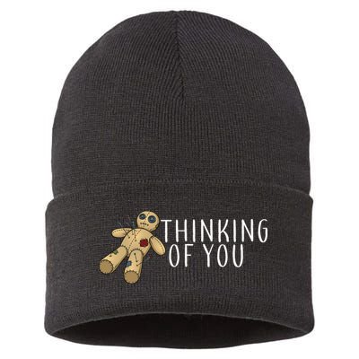 Thinking of You Voodoo Doll Sustainable Knit Beanie