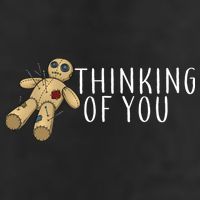 Thinking of You Voodoo Doll Golf Towel