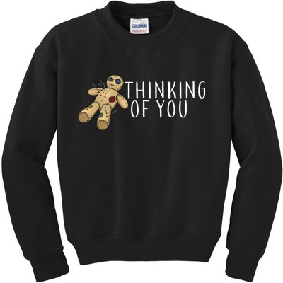 Thinking of You Voodoo Doll Kids Sweatshirt