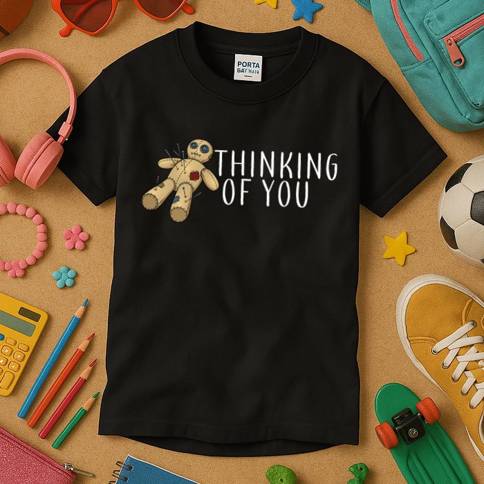 Thinking of You Voodoo Doll Kids T-Shirt