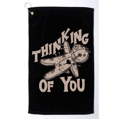Thinking Of You Voodoo Doll Funny Golf Towel