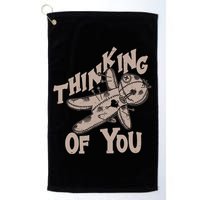 Thinking Of You Voodoo Doll Funny Golf Towel