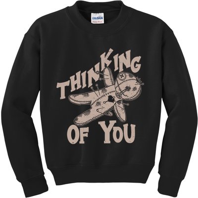 Thinking Of You Voodoo Doll Funny Kids Sweatshirt