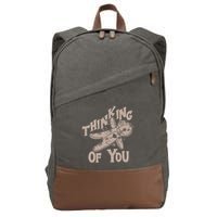Thinking Of You Voodoo Doll Funny Cotton Canvas Backpack