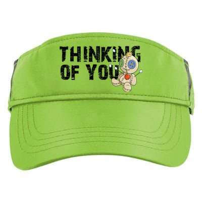 Thinking Of You Voodoo Doll Funny Meme Adult Drive Performance Visor