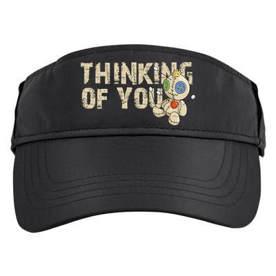 Thinking Of You Voodoo Doll Funny Meme Adult Drive Performance Visor