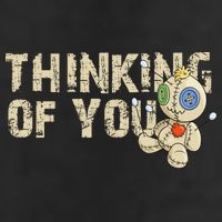 Thinking Of You Voodoo Doll Funny Meme Adult Drive Performance Visor