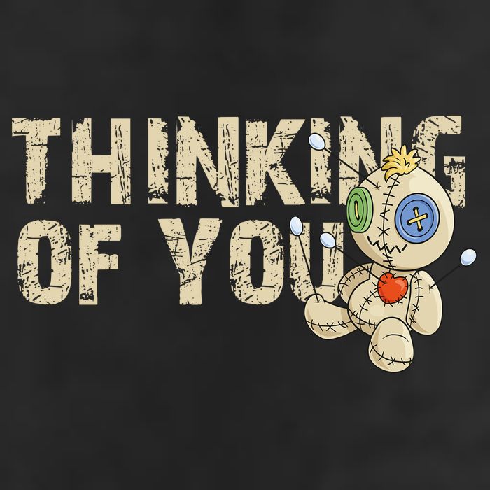 Thinking Of You Voodoo Doll Funny Meme Adult Drive Performance Visor