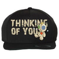 Thinking Of You Voodoo Doll Funny Meme Wool Snapback Cap