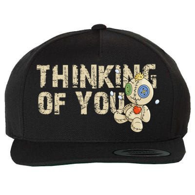 Thinking Of You Voodoo Doll Funny Meme Wool Snapback Cap