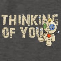 Thinking Of You Voodoo Doll Funny Meme Vector Backpack