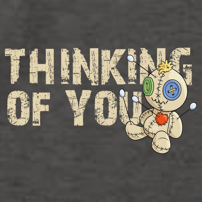 Thinking Of You Voodoo Doll Funny Meme Vector Backpack