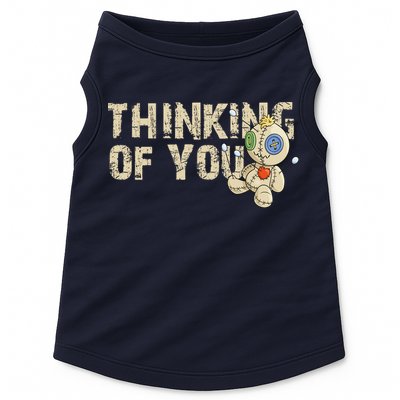 Thinking Of You Voodoo Doll Funny Meme Doggie Tank
