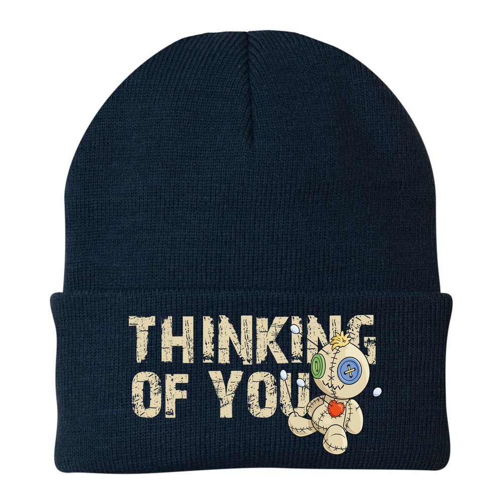 Thinking Of You Voodoo Doll Funny Meme Beanie